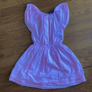 Light Pink Cotton Polo Ralph Lauren Girls Dress 6X